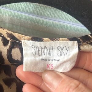 Sienna Sky Leopard Print Blouse in Beige and Black